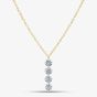 9ct Yellow Gold 1.00ct Lab Grown Diamond Four Drop Pendant Necklace LGN47032-100