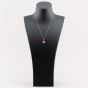 9ct Yellow Gold Certified 0.25ct Lab Grown Diamond & 1.50ct Ruby Flower Pendant Necklace LGP44563-RD