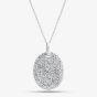9ct White Gold Certified 1.00ct Lab Grown Diamond Oval Pendant Necklace LGP45518-100 (WG)