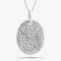 9ct White Gold Certified 1.00ct Lab Grown Diamond Oval Pendant Necklace LGP45518-100 (WG)
