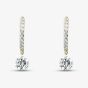 9ct Yellow Gold 1.25ct Lab Grown Diamond Huggie Dropper Earrings LGE46760-125SF