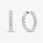 9ct White Gold 2.00ct Certificated Round Cut Lab Grown Diamond Hoop Earrings LGE48750-200 (WG)(CERT)