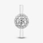 18ct White Gold Lab Grown 0.92ct Brilliant Cut Diamond Halo Ring 078SS-W001