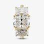 18ct Yellow Gold 5.09ct Certificated Radiant Cut Lab Grown Diamond Three Stone Ring U3804