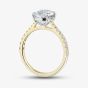 18ct Yellow Gold Certificated 2.25ct Lab Grown Oval Cut Diamond Shoulder Set Solitaire Ring U3439