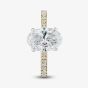 18ct Yellow Gold Certificated 2.25ct Lab Grown Oval Cut Diamond Shoulder Set Solitaire Ring U3439