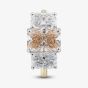 18ct Yellow Gold 4.59ct Certificated Pink & White Radiant Cut Lab Grown Diamond Three Stone Ring U3800