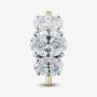 18ct Yellow Gold 5.02ct Certificated Radiant Cut Lab Grown Diamond Three Stone Ring U3808