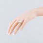 18ct Yellow Gold 5.02ct Certificated Radiant Cut Lab Grown Diamond Three Stone Ring U3808