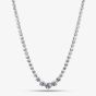 9ct White Gold Certified 10.00ct Lab Grown Diamond Graduated Tennis Necklace LGN23469-1000SF