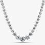 9ct White Gold Certified 10.00ct Lab Grown Diamond Graduated Tennis Necklace LGN23469-1000SF