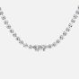 9ct White Gold Certified 10.00ct Lab Grown Diamond Graduated Tennis Necklace LGN23469-1000SF