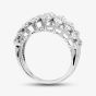Sterling Silver 2.00ct Certificated Round Cut Lab Grown Diamond Three Row Ring LGR48793-200