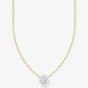 THOMAS SABO Gold Plated Cubic Zirconia Necklace KE2210-414-14-L45V