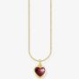 THOMAS SABO Gold Plated Red Heart Necklace KE2268-414-10-L45V