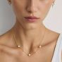THOMAS SABO Classics 18ct Yellow Gold Plated Freshwater Pearls Necklace KE2120-M01-14-L45V