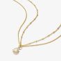 THOMAS SABO Classics 18ct Yellow Gold Plated Cubic Zirconia Double Chain Pendant KE2294-M01-14-L45V