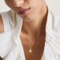 THOMAS SABO Fluid Elegance 18ct Yellow Gold Plated Mother of Pearl Starfish Pendant KE2382-M01-14-L55V