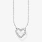 THOMAS SABO Silver Cubic Zirconia Open Heart Necklace KE1554-051-14-L45V