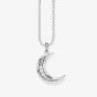 THOMAS SABO Sterling Silver Cubic Zirconia Royalty Moon Pendant Necklace KE1826-643-14-L45V