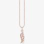 THOMAS SABO Rose Gold Feather Necklace KE2168-323-9-L45V