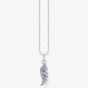 THOMAS SABO Silver & Blue Feather Pendant KE2168-644-1-L45V
