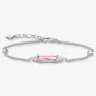 THOMAS SABO Heritage Silver & Pink Octagon Cubic Zirconia Bracelet A2018-051-9-L19V