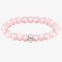 THOMAS SABO As We Love 17cm Rose Quartz Oval Bead Bracelet X0292-034-9-L17