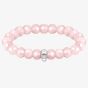 THOMAS SABO As We Love 19cm Rose Quartz Oval Bead Bracelet X0292-034-9-L19
