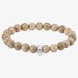 THOMAS SABO Ladies Silver Daisy Jasper Bead Bracelet X0293-014-16