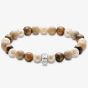 THOMAS SABO Silver Beads Ecru Stone Bracelet X0293-014-7
