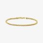 THOMAS SABO Venezia 3mm Gold Plated Chain Bracelet A2086-413-39
