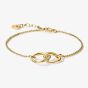 THOMAS SABO Together 18ct Yellow Gold Plated Cubic Zirconia Intertwined Bracelet A2233-M01-14