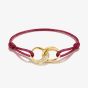 THOMAS SABO Together Red Textile Cubic Zirconia Intertwined Bracelet A2236-M03-10