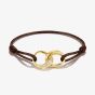 THOMAS SABO Together Brown Textile Cubic Zirconia Intertwined Bracelet A2236-M03-2