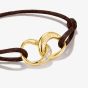 THOMAS SABO Together Brown Textile Cubic Zirconia Intertwined Bracelet A2236-M03-2