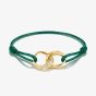 THOMAS SABO Together Green Textile Cubic Zirconia Intertwined Bracelet A2236-M03-6
