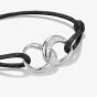 THOMAS SABO Together Black Textile Cubic Zirconia Intertwined Bracelet A2236-051-11