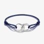 THOMAS SABO Together Blue Textile Cubic Zirconia Intertwined Bracelet A2236-051-32