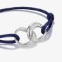 THOMAS SABO Together Blue Textile Cubic Zirconia Intertwined Bracelet A2236-051-32