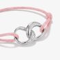 THOMAS SABO Together Pink Textile Cubic Zirconia Intertwined Bracelet A2236-051-9