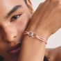 THOMAS SABO Together Pink Textile Cubic Zirconia Intertwined Bracelet A2236-051-9