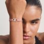 THOMAS SABO Together Pink Textile Cubic Zirconia Intertwined Bracelet A2236-051-9