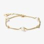 THOMAS SABO Classics 18ct Yellow Gold Plated Freshwater Pearl Bracelet A2038-M01-14