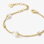 THOMAS SABO Classics 18ct Yellow Gold Plated Freshwater Pearl Bracelet A2038-M01-14