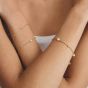 THOMAS SABO Classics 18ct Yellow Gold Plated Freshwater Pearl Bracelet A2038-M01-14