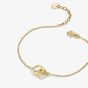 THOMAS SABO Together 18ct Yellow Gold Plated Cubic Zirconia Interlinked Bracelet A2239-M01-14