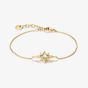 THOMAS SABO 18ct Yellow Gold Plated Cubic Zirconia Star Bracelet A2246-M01-14