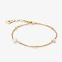 THOMAS SABO Classics 18ct Yellow Gold Plated Freshwater Pearl Bracelet A1989-M01-14