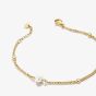 THOMAS SABO Classics 18ct Yellow Gold Plated Freshwater Pearl Bracelet A1989-M01-14